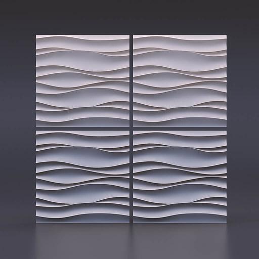 Панель гипсовая 3D премиум «Волна Атлантика» 500×500 мм фото 3