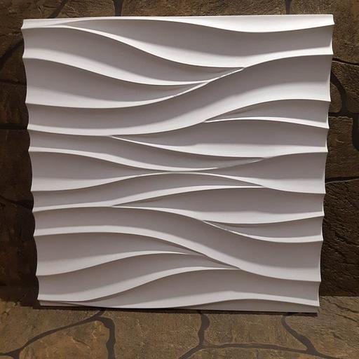 Панель гипсовая 3D премиум «Скандинавская волна» 500×500 мм фото 3