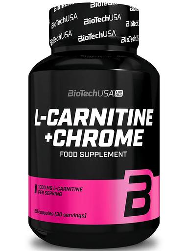 Л-карнитин с хромом BiotechUSA L-Carnitine + Chrome 60 капсул ОПТ фото 1