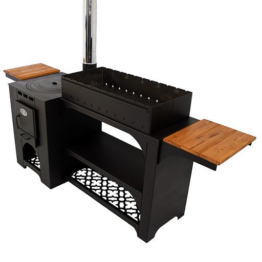 Комплект «Гурман-8» (мангал + печь для казана с двойными стенками) опт фото 2