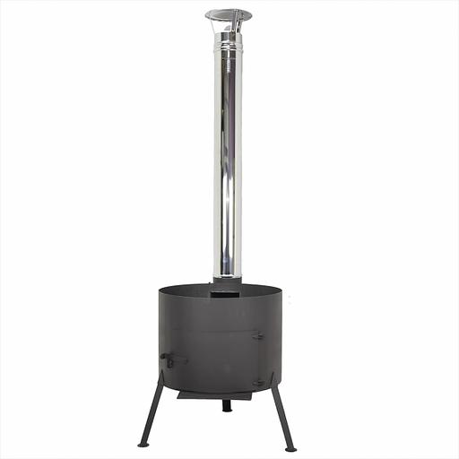 Печь для казанов 22 литра с нержавеющим дымоходом опт фото 1