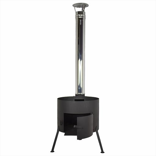 Печь для казанов 22 литра с нержавеющим дымоходом опт фото 2
