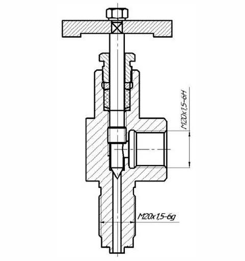 Вентиль угловой ТУ 3742-002-11909145-2004 фото 2