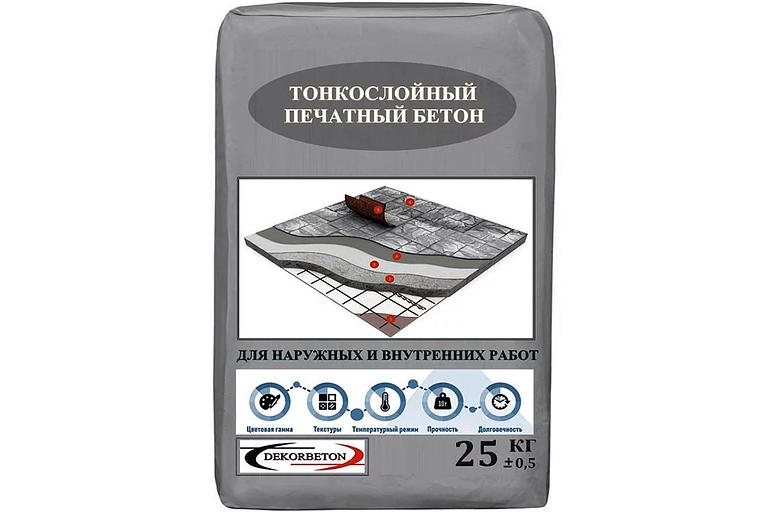 Тонкослойный печатный бетон 25 кг (белый) фото 1
