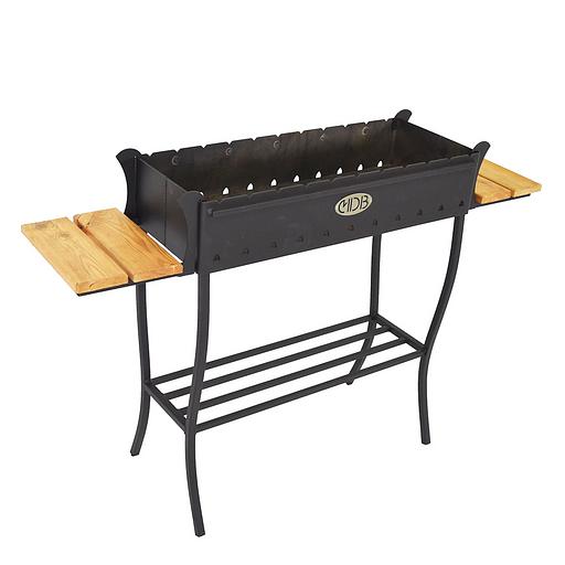 Мангал стационарный с полками из дерева опт фото 2