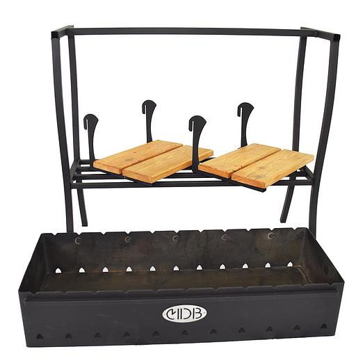 Мангал стационарный с полками из дерева опт фото 3