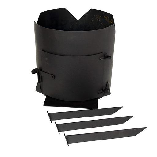 Печь под казан 6-8 литров с дверкой (съемные ножки) опт фото 1