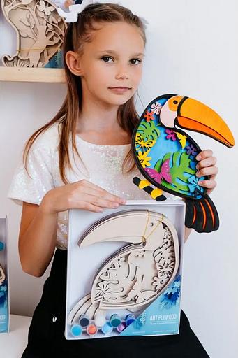 Раскраска антистресс набор для творчества Тукан Art Plywood опт фото 1