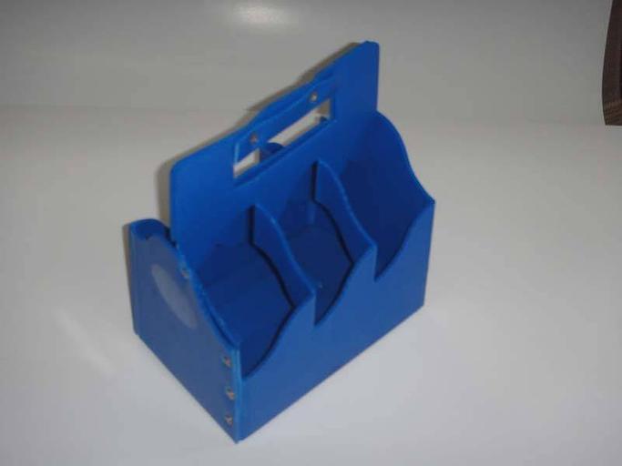 Переноска многоразовая для бутылок из гофропластика сотового полипропилена фото 1