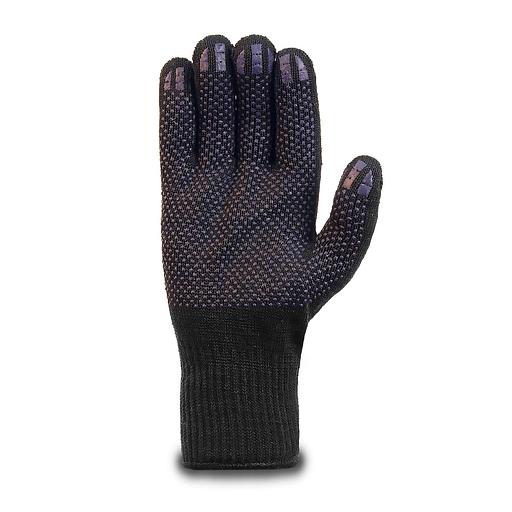 Рабочие перчатки трикотажные «Супер люкс» с ПВХ 10 класс вязки (70% хлопок, 30% полиэфир) чёрный, арт.03Т фото 2