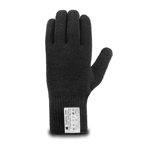 Рабочие перчатки трикотажные «Супер люкс» с ПВХ 10 класс вязки (70% хлопок, 30% полиэфир) чёрный, арт.03Т фото 3