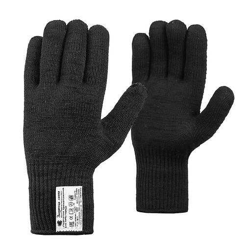 Рабочие перчатки трикотажные «Супер люкс» без ПВХ 10 класс вязки (70% хлопок, 30% полиэфир) чёрный, арт.05 фото 1