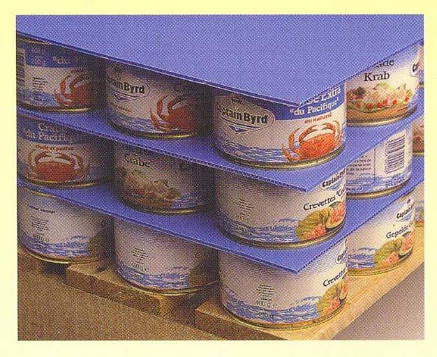 Прокладки для паллетирования консервных банок из гофропластика сотового полипропилена фото 1