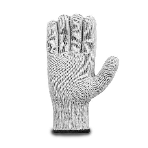 Рабочие перчатки трикотажные «Супер люкс» без ПВХ 7,5 класс вязки (70% хлопок, 30% полиэфир) белый, арт.21 фото 3