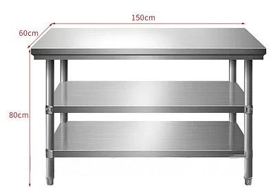Стол разделочный c двойной полкой 150х60х80 см фото 1