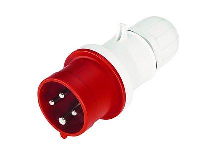 Вилка кабельная с безвинтовыми клеммами IP44 16A 3P+E 400В фото 1