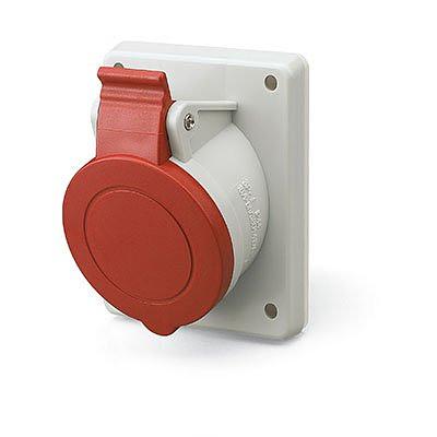 Розетка панельная с наклоном IP44 32А 3P+E 400В фото 1