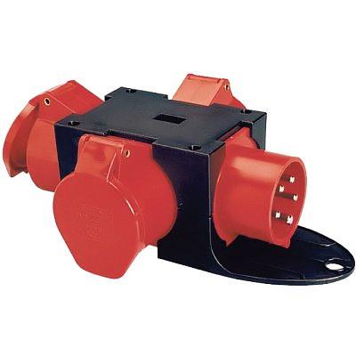 Компактная распределительная коробка. Вход на вилку 16A(3P+E+N)400В. Выход: 3х16А(3P+E+N)400В фото 1