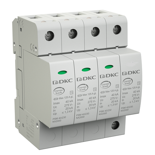 УЗИП, класс II, 4-полюсный, L1-L2-L3-N-P фото 1