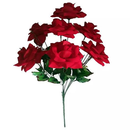 Bouquet of velvet roses for 7 heads 52cm 202-469 фото 1