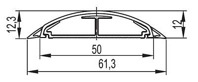 Напольный канал 50х12 мм CSP-F, белый фото 1