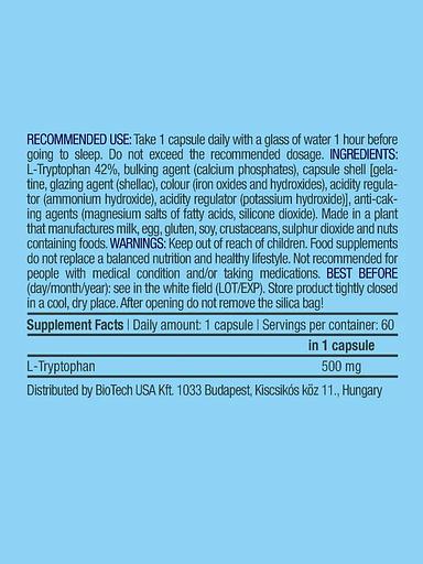 Аминокислота л-триптофан BiotechUSA «L-Tryptophan» 60 капс ОПТ фото 2