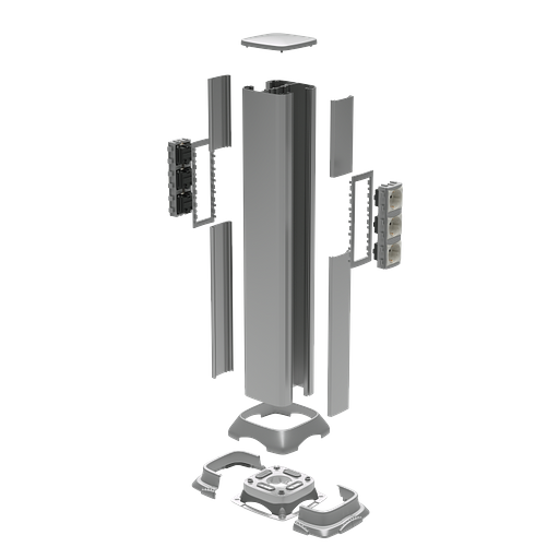 Алюминиевая колонна 0,71 м, цвет белый фото 1