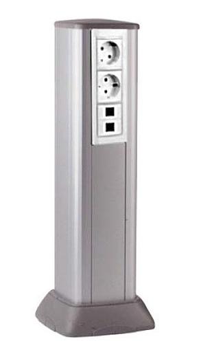 Алюминиевая колонна 0,5 м, цвет светло-серебристый металлик фото 1