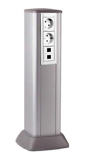 Миниколонна алюминиевая, 0.5м, цвет белый фото 1