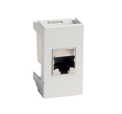 Розетка RJ-45 кат.5E,Viva,1 мод.,серая фото 1