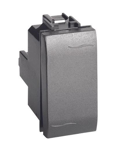 Выключатель, черный, 1мод. фото 1