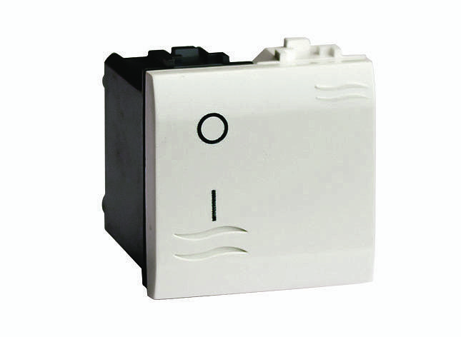 Двухполюсный выключатель с подсветкой, слоновая кость, 2мод. фото 1