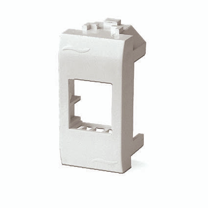 Адаптер для информационных разъемов SIEMON, слоновая кость,1мод. фото 1