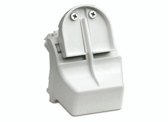 Адаптер для оптоволоконных разъемов 2хST, c системой пломбировки, белый, 2мод. фото 1