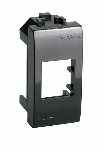 Адаптер для информационных разъемов Keystone, черный, 1мод. фото 1