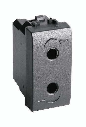 Электрическая розетка, черная, 1мод. фото 1