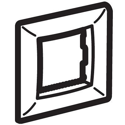 Рамка на 2 модуля (одноместная), малиновая, RAL3027 фото 1