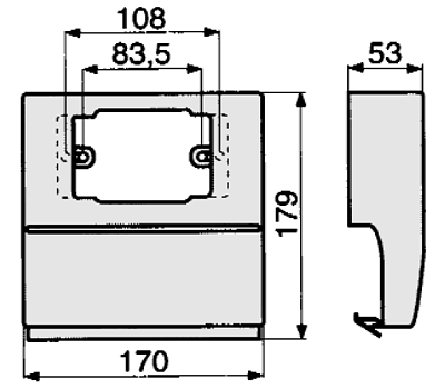 SBN3-4 W Коробка под розетку п.р.83 мм, глуб. 53мм для TBN фото 1