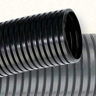 Труба гофр. DN48мм, ПВ-2, Dвн 47,4 мм, Dнар 54,5 мм, полиамид 6, цвет чёрный, с протяжкой фото 1