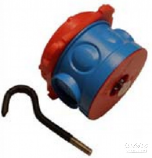 Коробка потолочная с крюком для заливки в бетон, д.70х57мм фото 1