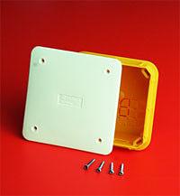 Коробка ответвительная прямоуг. для твердых стен, IP40, 92х92х45мм фото 1