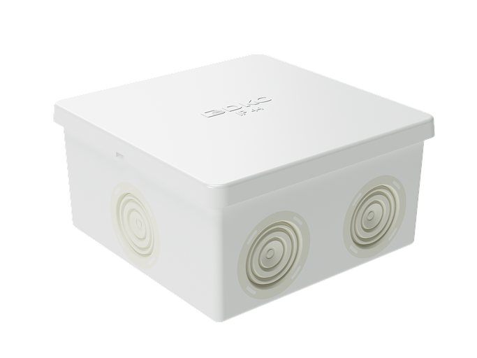 Коробка ответвит. с кабельными вводами, IP44, 80х80х40мм фото 1