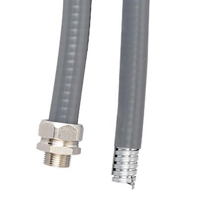 Металлорукав DN 20мм в гладкой EVA изоляции и оплетке из нержавейщей стали, Dвн 20,5 мм, Dнар 27,0, IP66, 50 м фото 1