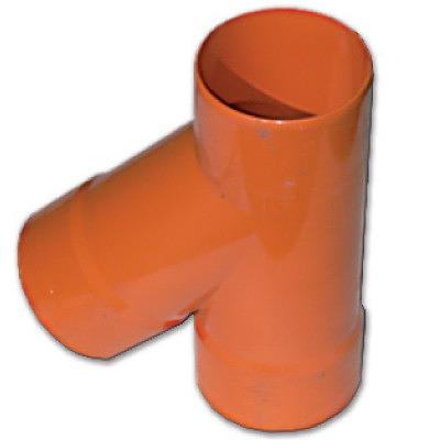 Тройник для двустенных труб,45 ,полипропилен,д.140 фото 1