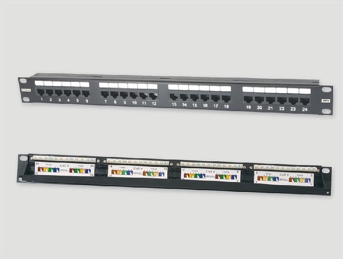 Eurolan Коммутационная панель 2U 19", 48хRJ45, 568A/В, UTP, кат.6, черная фото 1