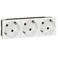 Розетка 6М, 3*2К+З, под углом 45", Белая фото 1