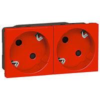 Розетка 4М, под углом 45", с Механической Блокировкой, Красная фото 1