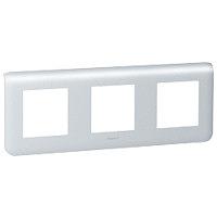 Рамка 3x2модуля Горизонтальная Аллюминий, с Перегородкой фото 1