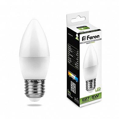 Лампа светодиодная LB-72 (5W) 230V E27 4000K свеча фото 1