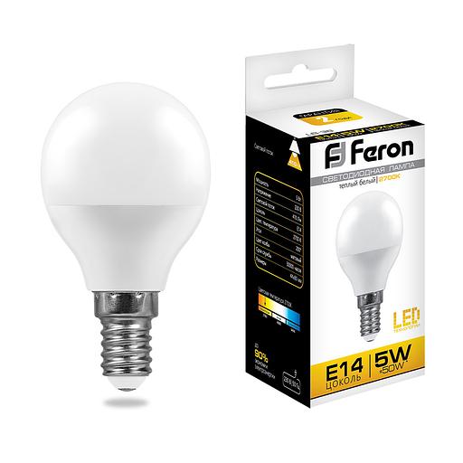 Лампа светодиодная LB-38 (5W) 230V E14 2700K G45 фото 1